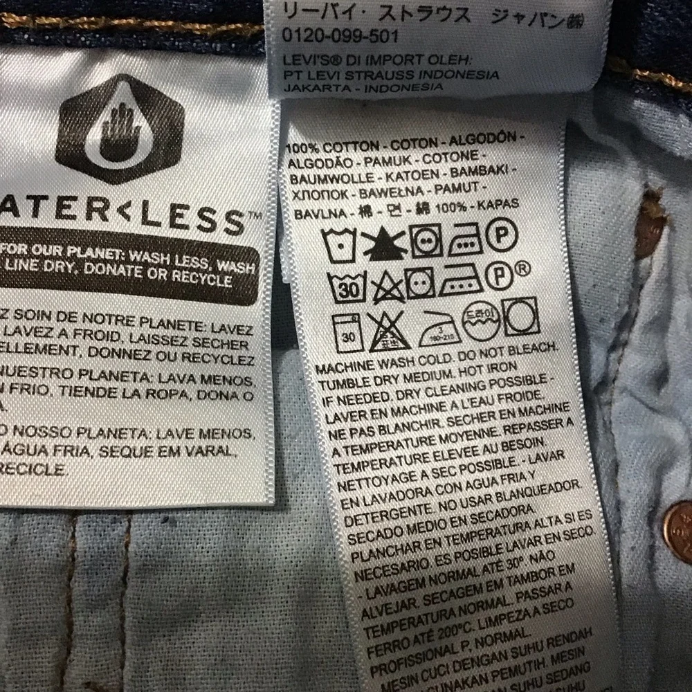 Levi's 501 Button Fly Jeans Dark Wash Straight Men's 36 X 32